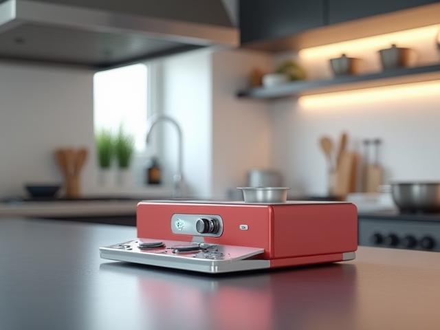 Nouveau capteur de cuisine intelligent intégré dans une cuisine moderne