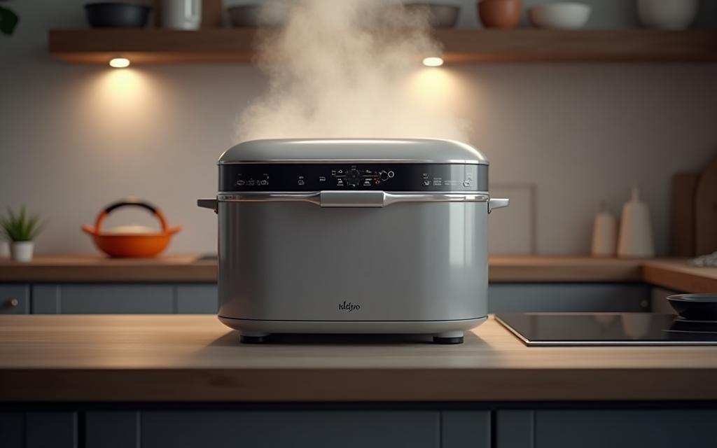 Cuiseur vapeur connecté pour cuisine professionnelle
